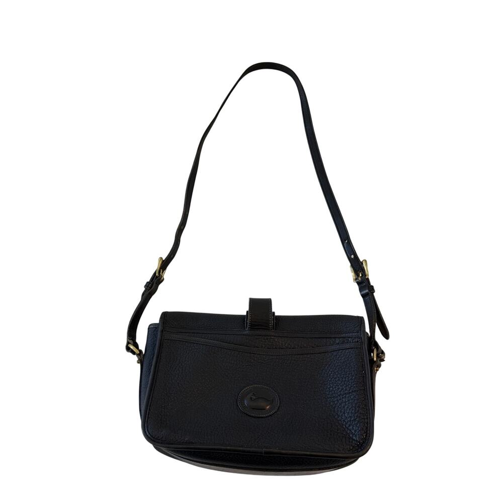 Dooney & Bourke Leather Equestrian Crossbody Bag Black Vintage - Picture 2 of 16